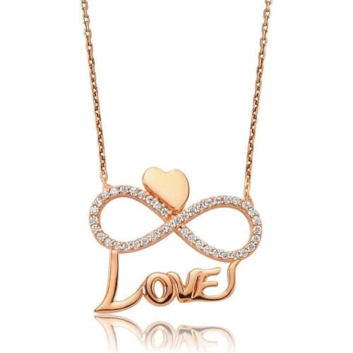 Tevuli 925 Sterling Silver Heart Infinity Love Lady Necklace
