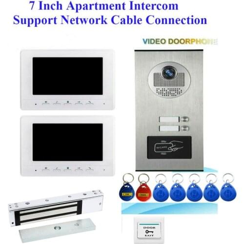 7inch Video Intercom Doorbell System Doorphone for Home 2/3/4/6 Monitors IR Camera Door Phone Waterproof Speakerphone