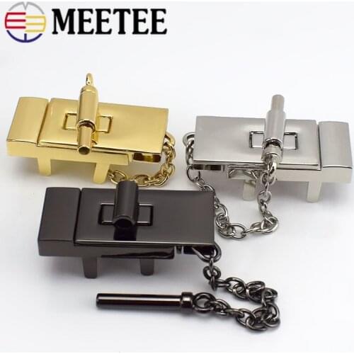 1/2/5pcs Meetee Rectangle Handbag Twist Lock Buckles Switch Bags Clasp Button DIY Leather Hardware Replace Accessories E6-13