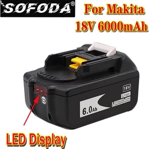 3PCS Newest Version BL1860 18V 6000mAh Li ion Rechargeable Battery for Makita Battery 18 V BL1830 BL1840 BL1850 BL1860B BL1860