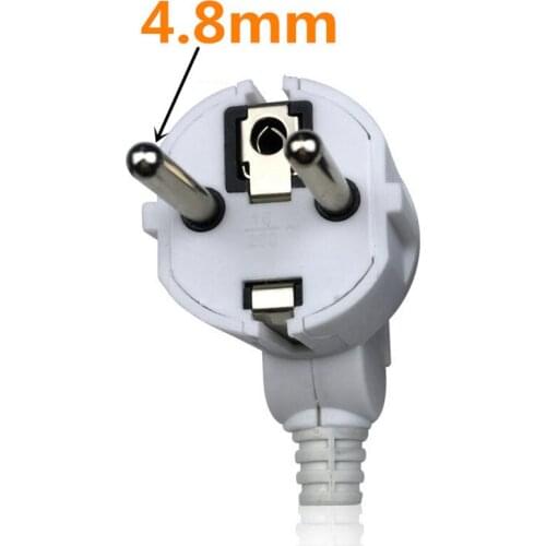 30PCS EU Plug 4.8mm AC Power Adapter Socket 16A 4000W Connector Cable Electrical Plug Male Converter Adaptor Detachable Plug