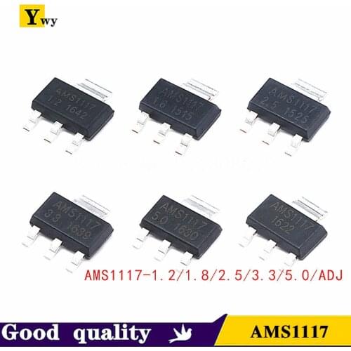 50PCS AMS1117 series AMS1117-1.2 AMS1117-1.5 AMS1117-1.8 AMS1117-2.5 AMS1117-3.3 AMS1117-5.0 SOT223 New