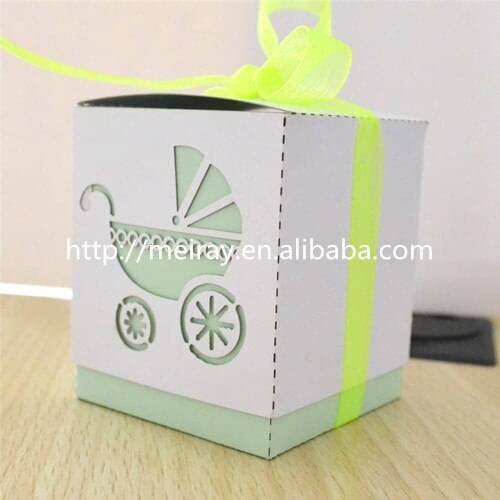 50pcs laser cut baby shower party favors,baby shower party supplies cupcake box