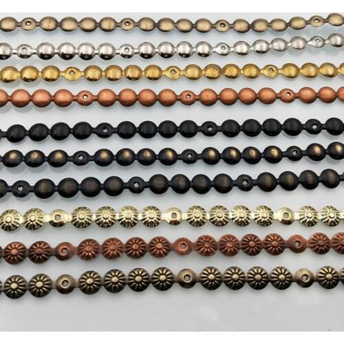 6 Meter Pattern Upholstery Sofa Nails Bedside Chair Furniture Nickel Nail Strips Bronze Gold Decor Upholstery Tacks Tape