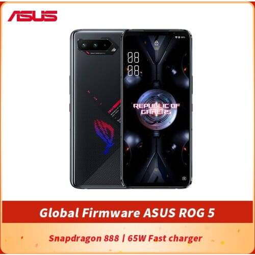 Original ASUS ROG Phone 5 Global Version Snapdragon888 8/12/16GB RAM 128/256GB ROM 6000mAh 65W NFC OTA Update Gaming Phone ROG5
