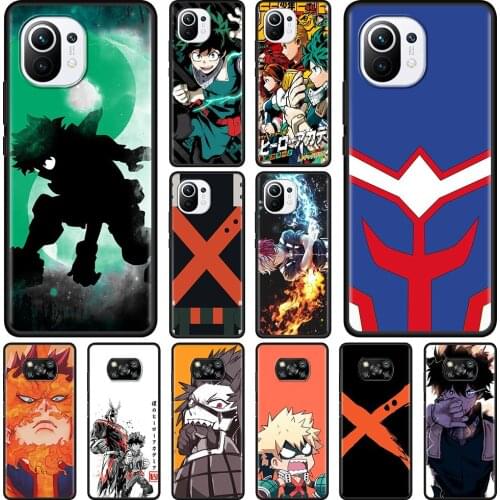 My Hero Bakugou MHA Smartphone Case For xiaomi mi 11 Ultra 10 10T 9T Pro 10S 8 Lite A3 Cover TPU Shell Soft Funda