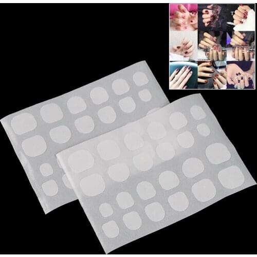 Double Sided Adhesive Glue 10 Sheet/Lot Top Transparent Clear Sticker Sticky Tape for False Nail Tips Nail Art Tools 240pcsDoubl