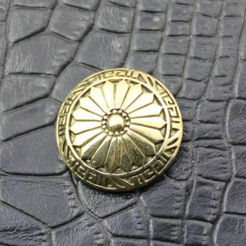 H60) 3pc 1-1/8'' (3.0cm) Wild Hearts Concho Solid Brass Conchos Leathercraftt