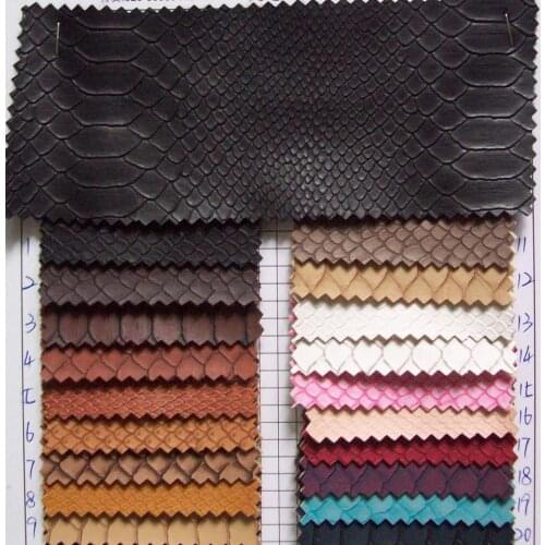 0.8mm Semi-PU synthetic leather classic leather snake/ many colors/ factory wholesale/ free shipping