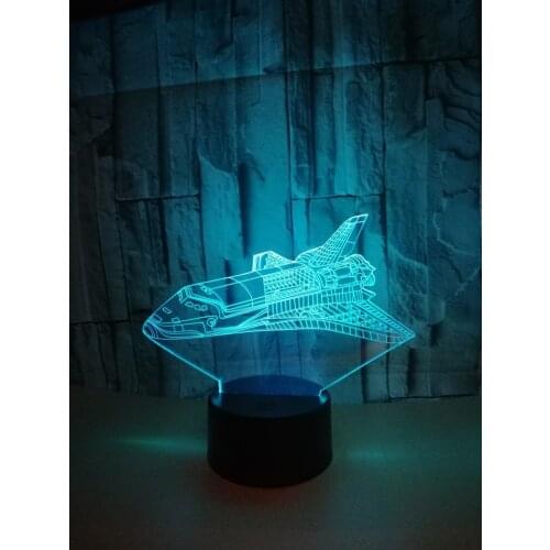 Spacecraft 3d Night Lights Creative Aircraft 3d Visual Table Lamps For Living Room Lights Gift Atmosphere Desk Lamp Lighting