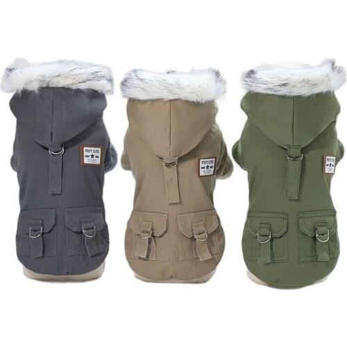 Dog Cat Coat Jacket Pet Puppy Hoodie Winter Warm Clothes Apparel 5 sizes 3 Colours Available