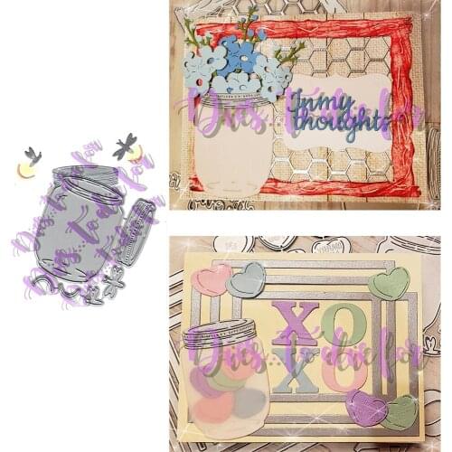 Candy jar Metal cutting dies cross stitch scrapbooking diesstencil Holiday card christmas new cutting dies for new 2021