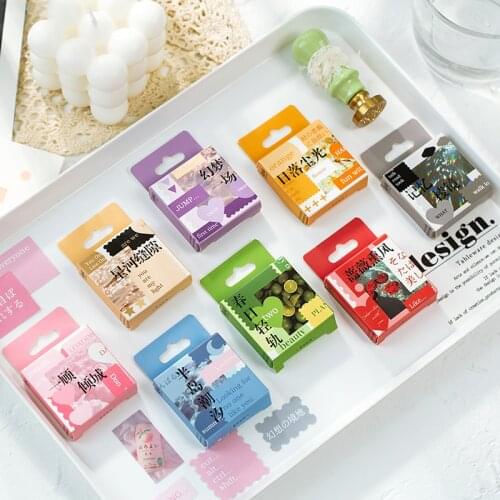 50 pcs/box Silent White Book Series Decorative Stationery mini ins Stickers set Scrapbooking DIY Diary Album Stick Lable