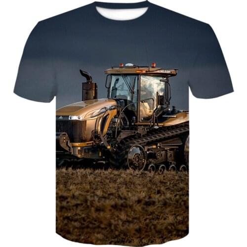 2021 Novelty T-shirt Tractor Truck 3D Print graphic t shirts Harajuku t-shirts Fashion Casual Short Sleeve oversized t shirt