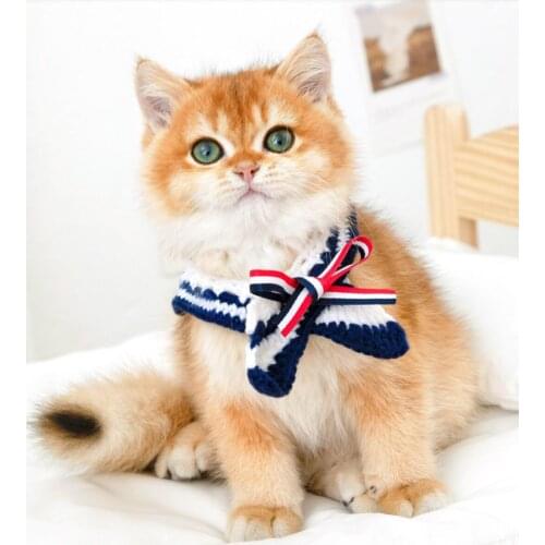Cat Collar Soft Comfortable Custom Cute Cat Collar Pet Photo Props Cat Scarf