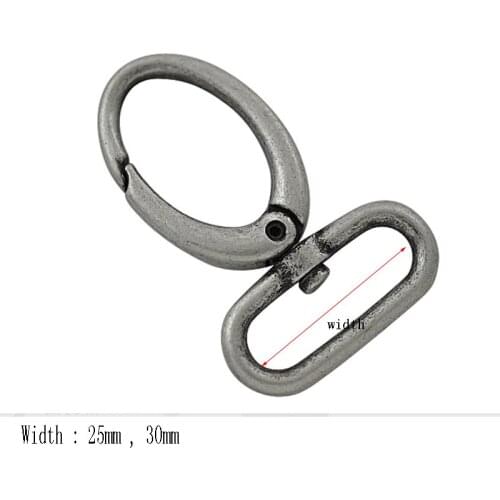 25mmmm/30mm Swivel Snap Hook Clips old Nickel keychain for bag decoration accessories
