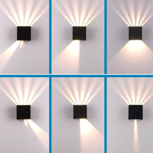 Lighting Adjustable LED Wall Light Modern Outdoor Wall Light Waterproof Garden Balcony Sconces Light Square Up Down Porch Lamp
