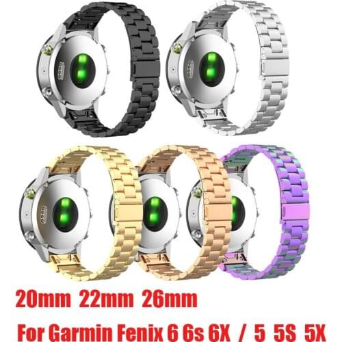 20pcs 26 22 20MM Watchband Strap for Garmin Fenix 6X 6S 6 5X 5 5S Plus 3HR S60 Watch Quick Release Stainless steel Wrist Band