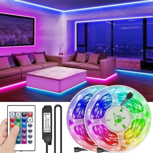 SMD5050 2835 Led Strip 12V RGB Led Lights Flexible Led Tape Bluetooth WIFI IR Romote Led Lights For Room 5M 10M 15M Backlight