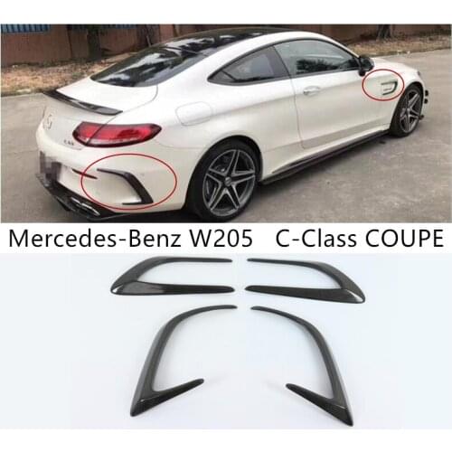 Spoilers For Mercedes-Benz W205 C-Class COUPE C200 C300 C63 2015-2019 Carbon Fiber Rear Side Front Air Outlet Diffuser Spoiler