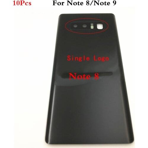 10Pcs Top Quality New Rear Panel Glass Battery Back Cover For Samsung Galaxy Note 8 N950 Note 9 N960 With Stickers+Camera Lens