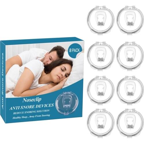 Anti Snoring Devices Magnetic Anti Snoring Clips for Nose Snore Stopper Silicone Anti Snore Clip Set for Better Deep Sleep