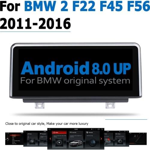 10.25" Android 8.0 up Car Audio Stereo GPS Navi Map For BMW 2 F22 F45 F56 2011-2016 NTB Multimedia Player Original Style Radio