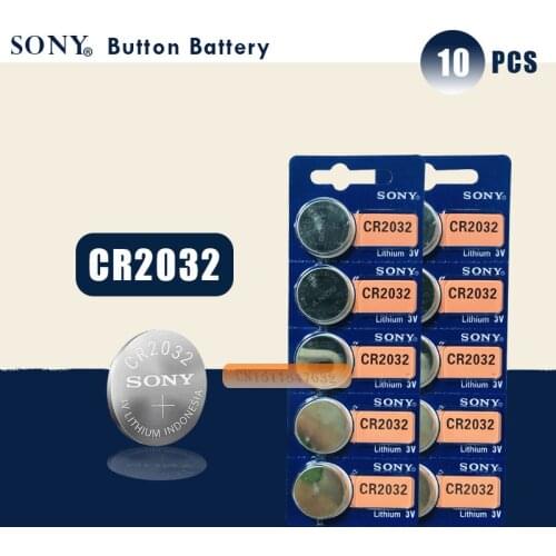 10pcs/lot SONY Original cr2032 Button Cell Batteries 3V Coin Lithium Battery For Watch Remote Control Calculator cr2032