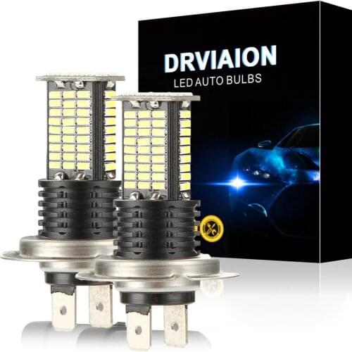 2Pcs H7 110W LED Car Headlight Car Front Bulb Super Bright White Beam 6000K 12V 24V Car Modeling Fog Light Kit Dropshipping