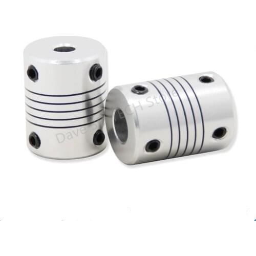 3D printer 10pcs/lot Stepper Motor Couplings Coupler 5X5X25mm 5mm To 5mm with 8 Setscrews 5mm*5mm**25 mm