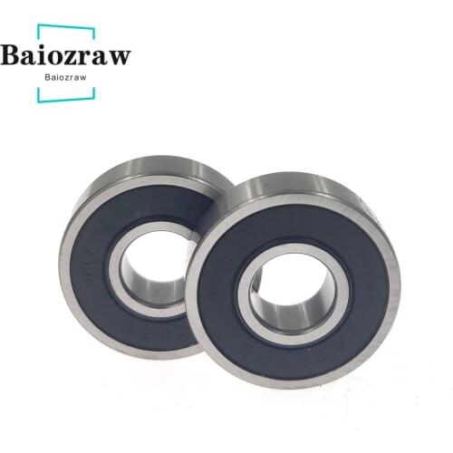 6007RS Bearing Rubber Seal 2pcs ABEC-5 High Quality 6007 RZ 6007-2RS 35x62x14mm Single Row Deep Groove Ball Bearing