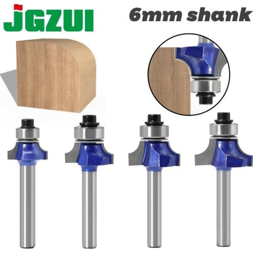 6mm Corner Round Professional level Over Router Bit with Bearing Milling Cutter for Wood Woodworking Tool Tungsten Carbide