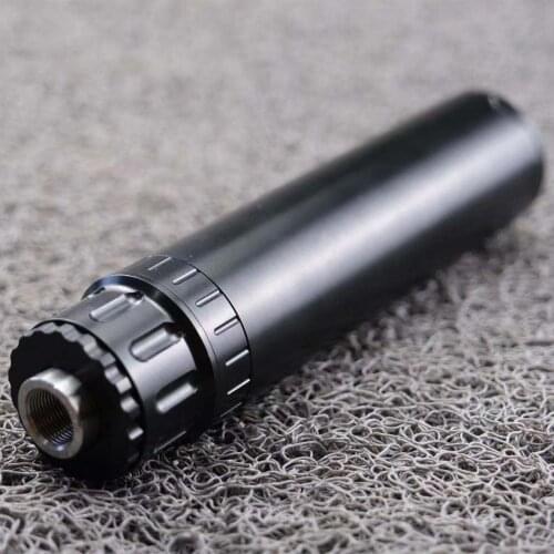 6.5'' L Aluminum Single Core Fuel Filter Solvent Trap 1-3/16x24 Monocore 7.1mm Hole + Steel Recoil Booster 1/2x28 .22, 5.7x28