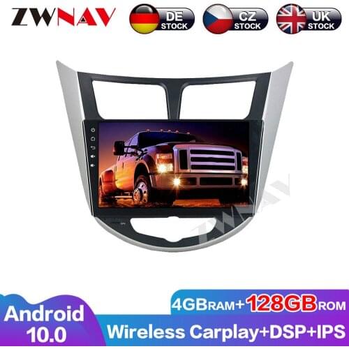 Audio Navigation Android10 128G Car GPS DVD Player Auto Radio DSP For Hyundai Verna Full Touch Multimedia Head Unit