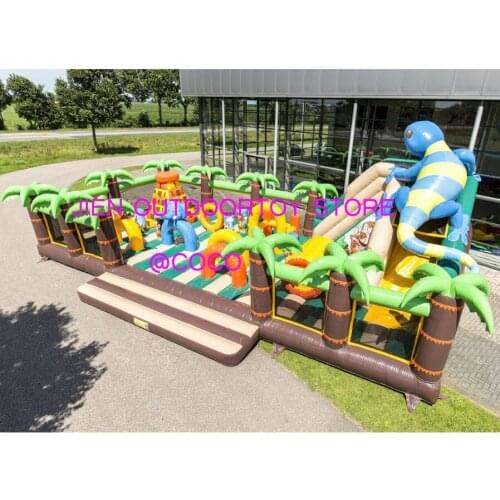 Free ship to sea port, 2019 giant Inflatable city playground obstacle course, commercial fun city jungle theme inflatable