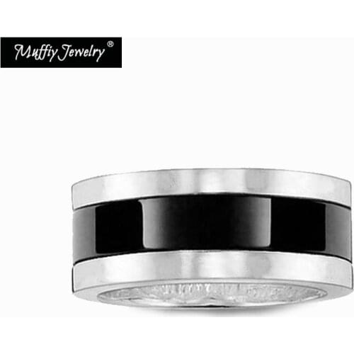 Black Band Ring in 925 Sterling Silver Ring, Gift for Women & Men,Europe Style Wholesale Factory Price 2017 Fine Jewelry