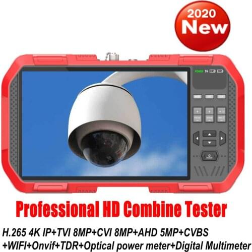 DT-A86 Professional Combine Tester H.265 4k Ip 8mp Cvi Tvi Ahd Cvbs Onvif Wifi Cctv Tester Sdi Camera Test Optical Power Meter