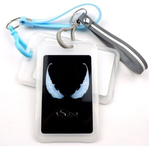 Edward Brock Transparent Keychain Credit Bank Card Protective Case ID Card Holder Student Bus Card Cover Gift