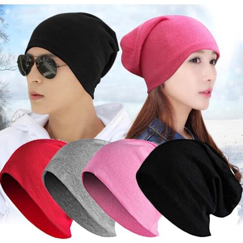 Cotton Knitted Slouchy Hat Sun Hat Warm Windproof Beanie Hip-Hop Hats Ski Baggy Beanies Skullies Unisex Men Women Hedging Cap