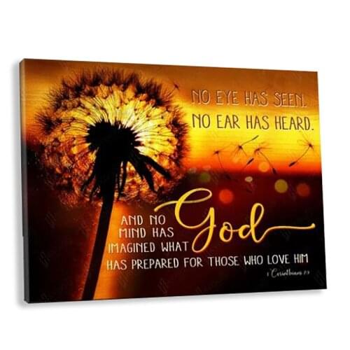 No Eye Has Seen No Ear Has Heard Canvas Home Decor Wall Art Pictures Prints Dandelion Motivation Painting For Living Room Decor