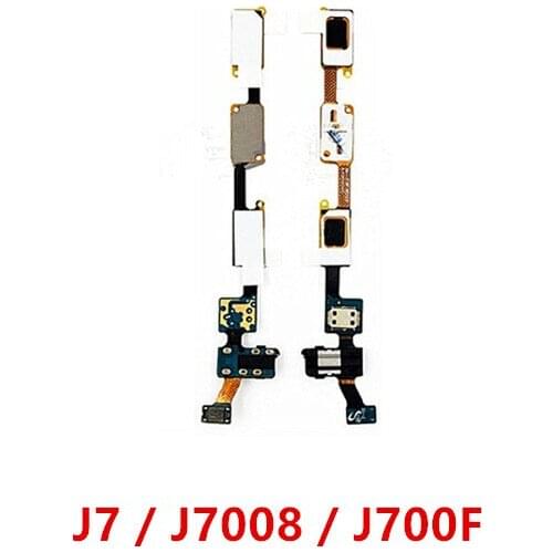 Home Button keypad Sensor Audio Jack Headphone Earphone Menu Key Ribbon FPC Flex Cable For Samsung Galaxy J7 J7008 J700F