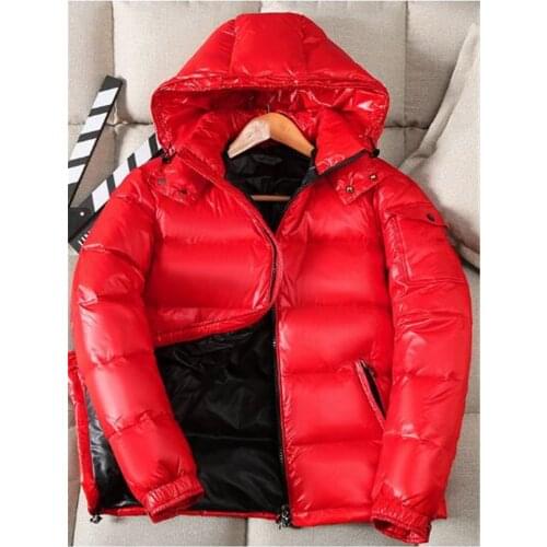Mens outdoor jacket Mens warm down jacket Winter fashion hooded zipper top