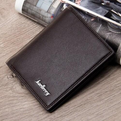 Mens Short PU Leather Wallets Vintage Purse Multi-functional Clutch Card Holder 6Z