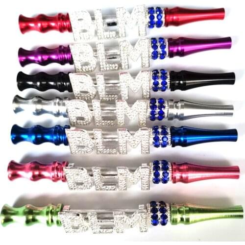 Cheaper Cigarette holder ring stock Diamond Glow in Dark Blunt Holder