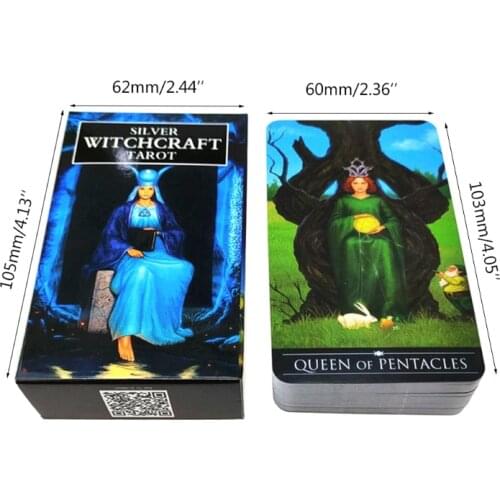 2021 New Silver Witchcraft Tarots Card Full English 78-Card Deck Oracle Divination Fate
