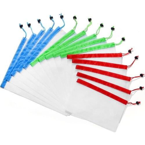 Mesh Eco Bags For Food Products Vegetables Reusable Washable Mesh Toys Sundries Organizer Storage Shopping Fruit Bag