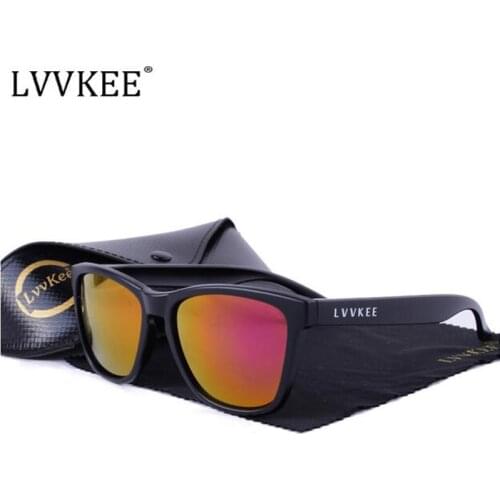2020 NEW LVVKEE Brand design men sunglasses women Shield Colored lenses Brand logo Gafas de sol square Outdoor sports red blue