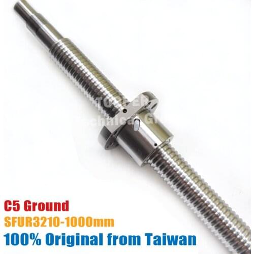 TBI Rolled ballscrew 1000mm SFUR 3210 C5 10mm lead with SFU3210 Ball nut for cnc kit