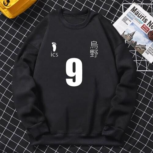 Kageyama Tobio Haikyuu Anime Printing Sweatshirts Men Fashion Cartoons Clothing Winter Warm Fleece Hoodies New Harajuku Hoody