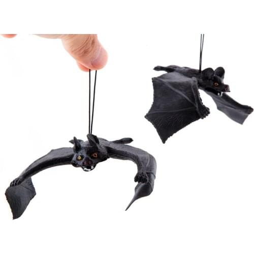 1PCS Halloween Decoration 3D Fake Bat Halloween Decoration Horror House Hanging Props Halloween Party DIY Ornament Soft Bat Toy